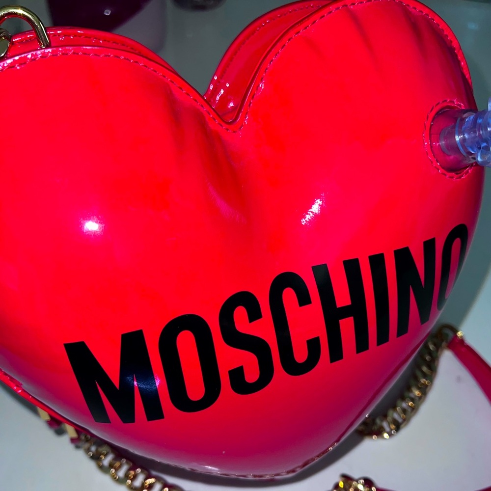 MOSCHINO Heart Shaped Logo Crossbody / Shoulder Bag - Picture 13 of 15